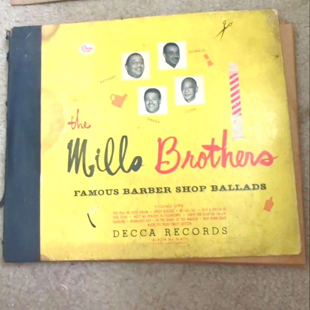 💈💈1946 The Mills Brothers Famous Barber Shop Ballads Decca Records 4- 78s RPM